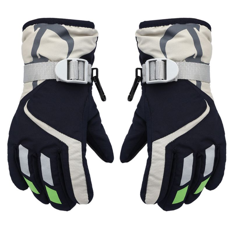Kinderen jongens meisjes winter warme winddichte sport ski handschoenen kinderen ademend verstelbare handschoen 27rd