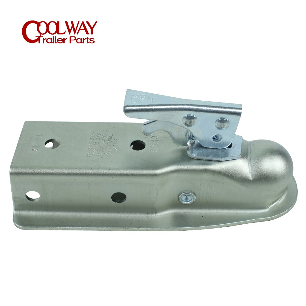 Trailer Coupler 2 X 2-1/2 Inch Ball Hitch Back Coupling Straight Tongue 2-1/2" RV Parts Camper Caravan Accessories