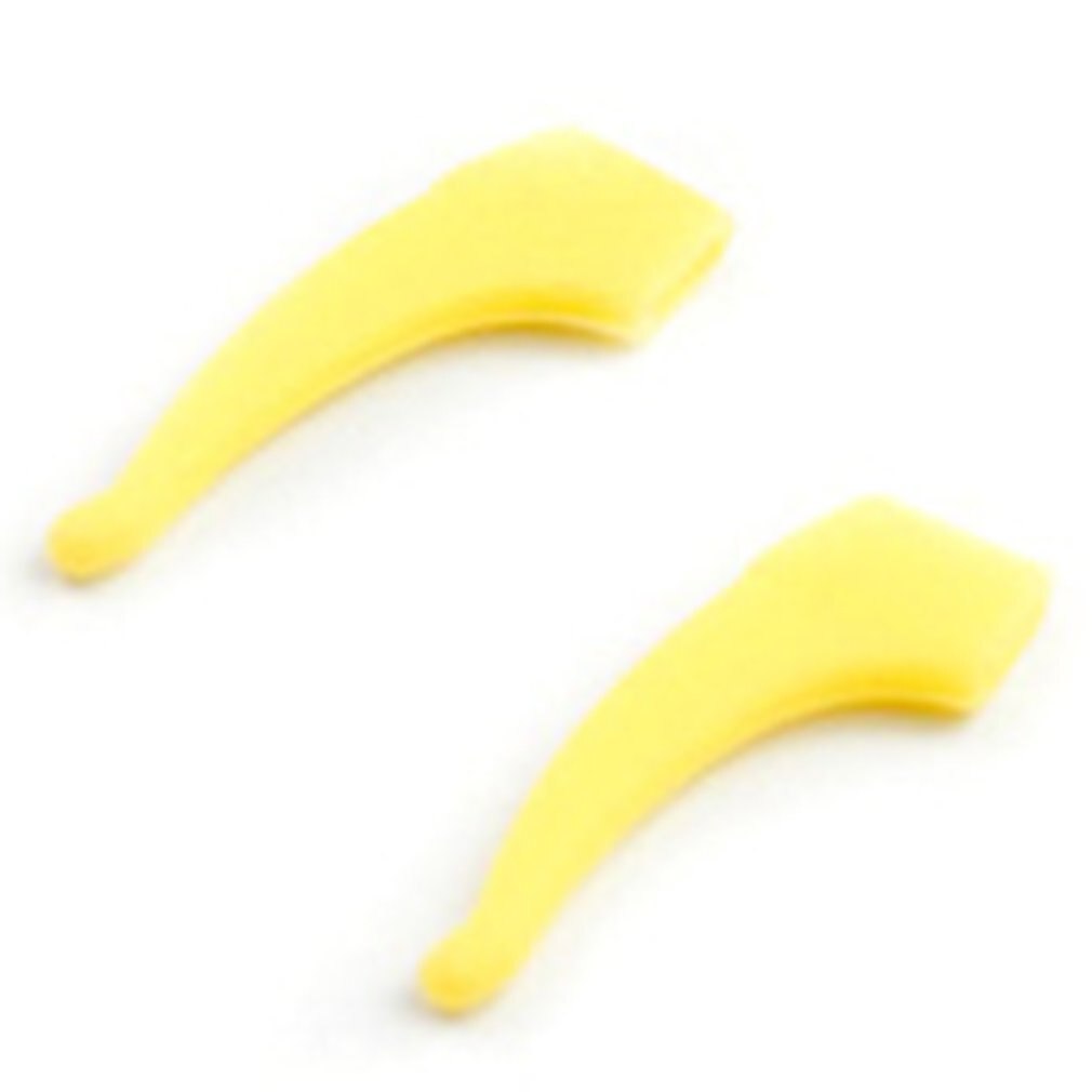 Comfortabele Zachte Siliconen Anti Slip Oor Haken Voor Bril Lenzenvloeistof Zonnebril Siliconen Glazen Accessoires: yellow