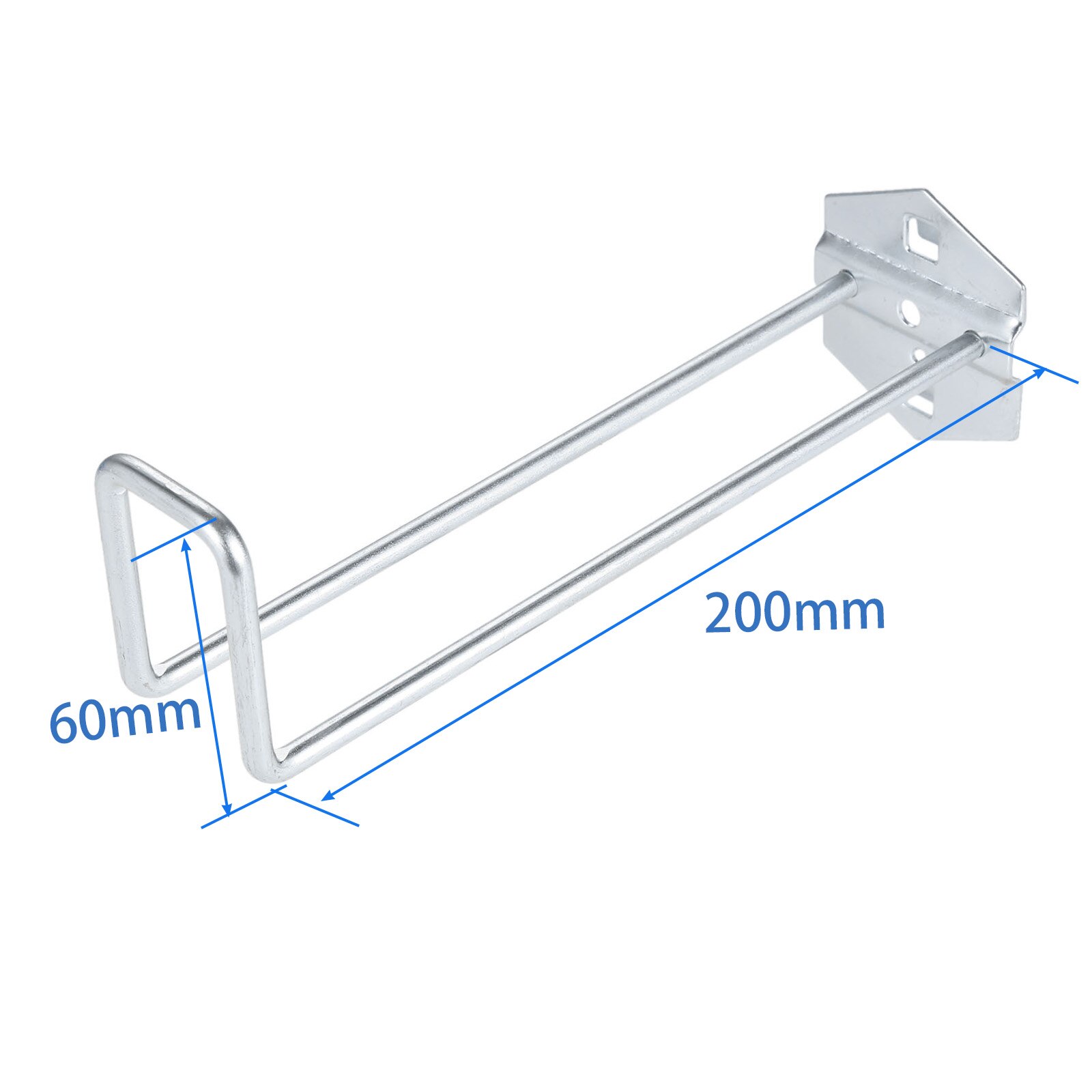Wall Mounted Hook Hole Board Steel Hanger Tool Storage Shelf Garage/Garden/Kitchen Organizer Hammer/Pliers/Coil/Saw/Wrench/Tapes: WHITE