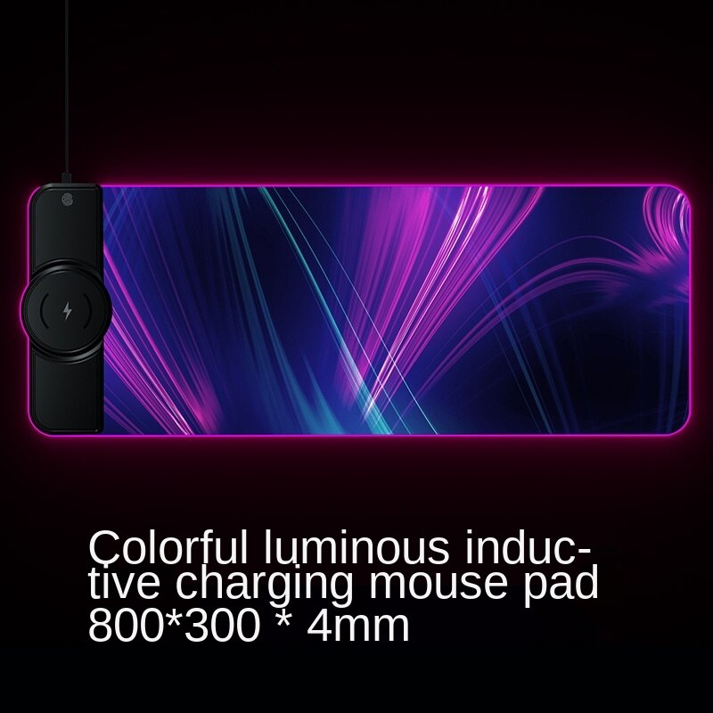 For Alienware Alien RGB Symphony Luminous Oversized Gaming Mouse Keyboard Table Mat 10W Wireless Fast Chargecompatiblecell phone: Symphony