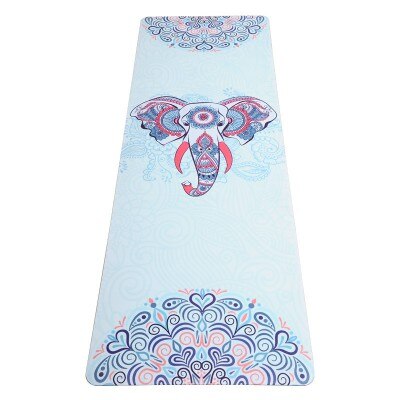 AMYOGA Yoga Mat - 183x61cm - TPE, Suede, Natural Rubber - Non-slip, Sweatproof, Body Alignment: Sky Blue