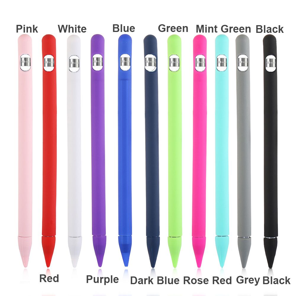 Colorful Soft Silicone Case Compatible For Apple Pencil Case Compatible For iPad Tablet Touch Pen Stylus Protective Sleeve Cover