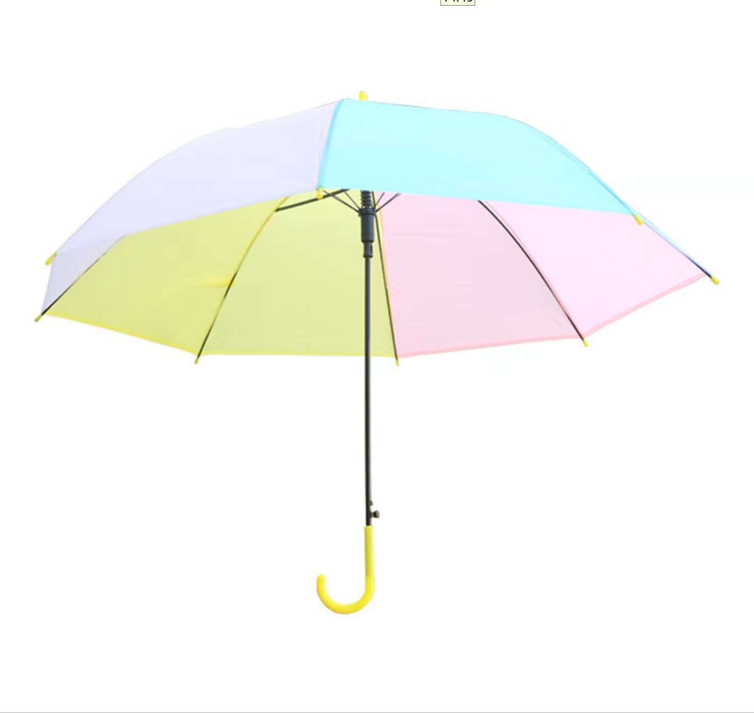 8-Bone Lightweight Small Fresh Umbrella Transparent Straight Umbrella Semi-Automatic Multicolor Polka Dot Ladies Umbrella: Color matching