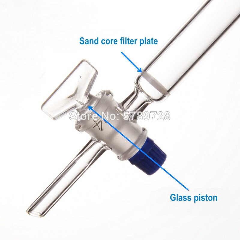 1 stücke Kaliber 24# chromatographie spalte mit glas kolben, Sand Ader glas chromatographie spalte mit Standard mund