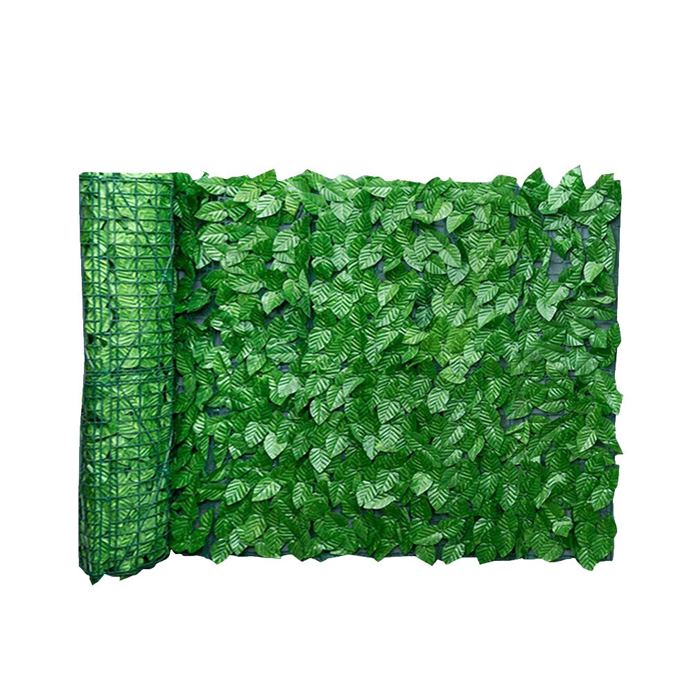 0.5x3M Artificial Leaf Garden Fence Screening Roll UV Fade Protected Privacy Artificial Fence Wall Landscaping Ivy Fence Panel: Green leaf