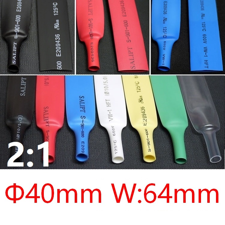 Gaine Thermorétractable - Tubes 2:1 - Diamètres 16mm à 210mm - Pour Isolation Et Protection De Câbles