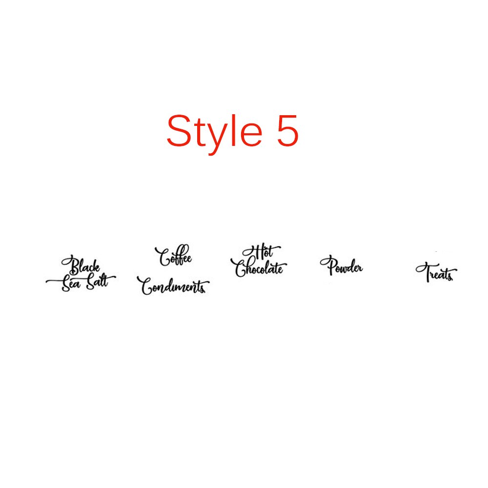 4 szt. 6cm kanister naklejki etykiety, mąka kuchenna naklejki cukru, kanister etykiety winylowe, naklejki organizacji kuchni: Fives