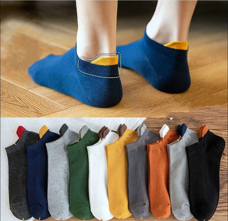 10 pares de medias deportivas de algodón transpirables para hombre, calcetines de fibra de bambú para otoño e invierno, desodorante con absorción de sudor, calcetines de negocios