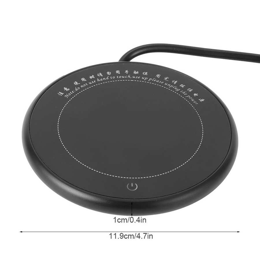 Czarny kubek mata grzewcza filiżanka robić kawy i mleka podgrzewacz robić kubków termostatyczna płyta grzewcza podstawka podgrzewacz robić kawy dla Dom gabinet CN wtyczka 220V