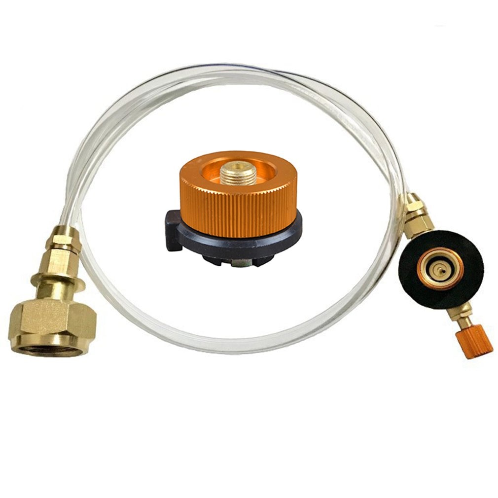 Outdoo Camping Gas Stove Adapter Tank Gas Flat Tank Valve Gas Round Coupler Gas Charging Accessories Camping Kit