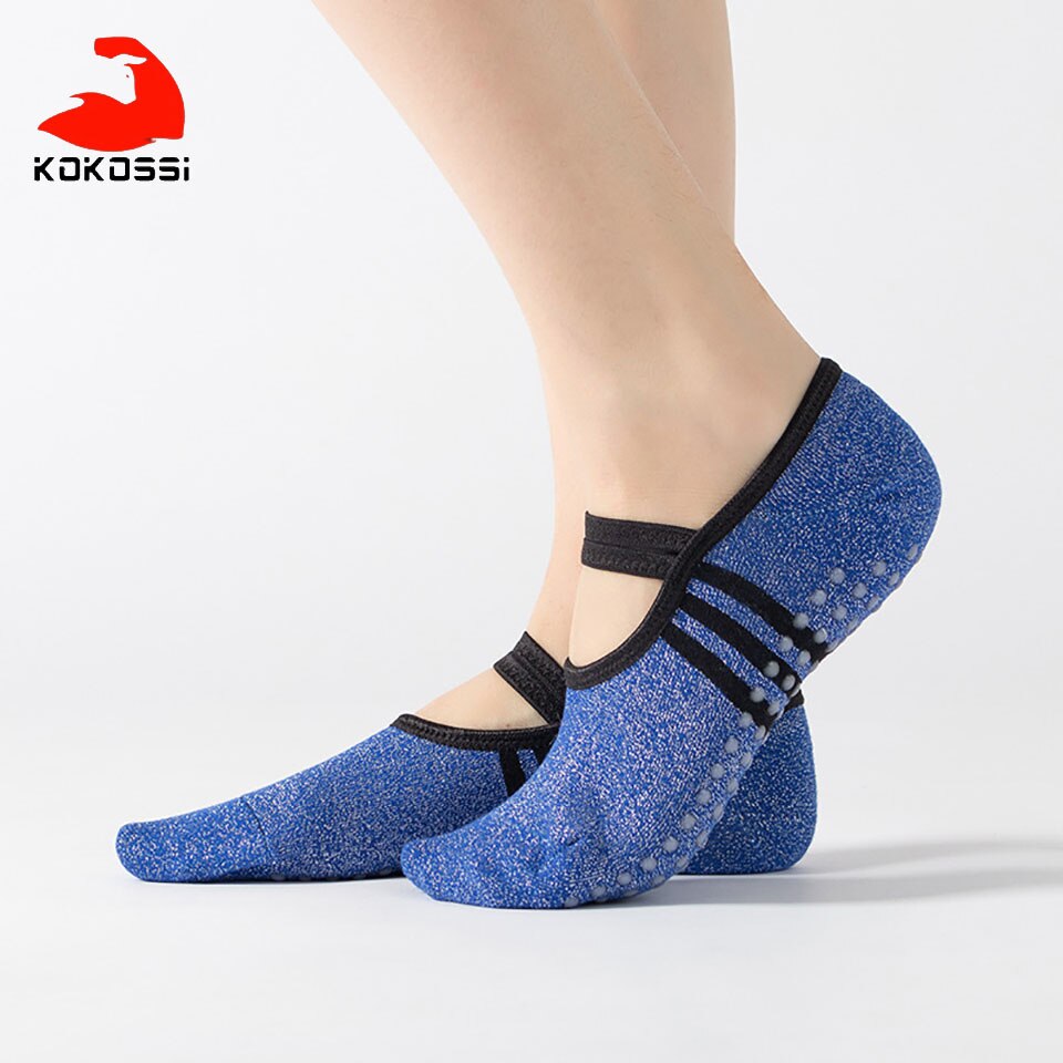 Kokostisse yoga-socken aus leuchtender seide mit schnürung, atmungsaktive baumwolle, hautfreundliche tanzsocken, rutschfest, pvc-frei, fusselfrei: 07