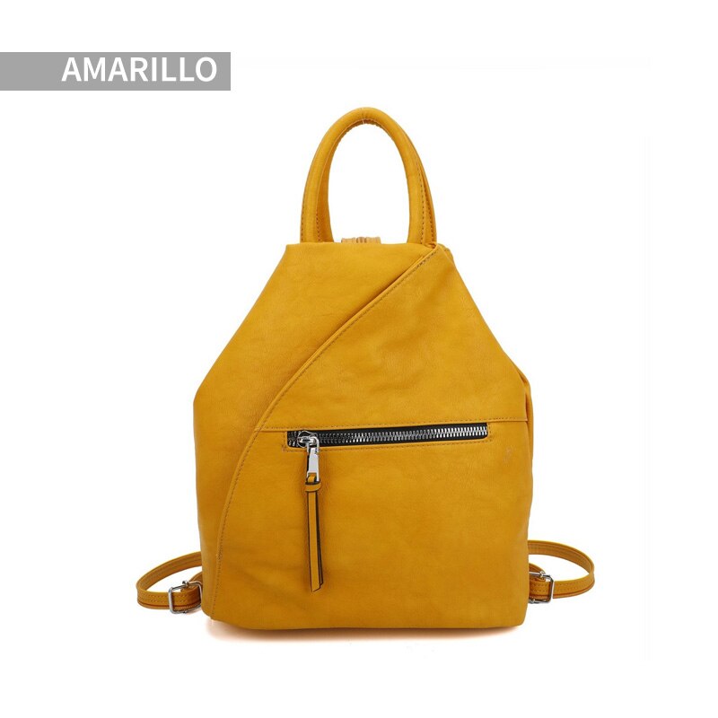 Giovanna Milano Mochila grande antirobo Bolso escolar unisex convertible en un bolso bandolera y bolsos de pecho espaciosos con bolsillos y cremallera para oficina verano viajar de famosa colores T11062
