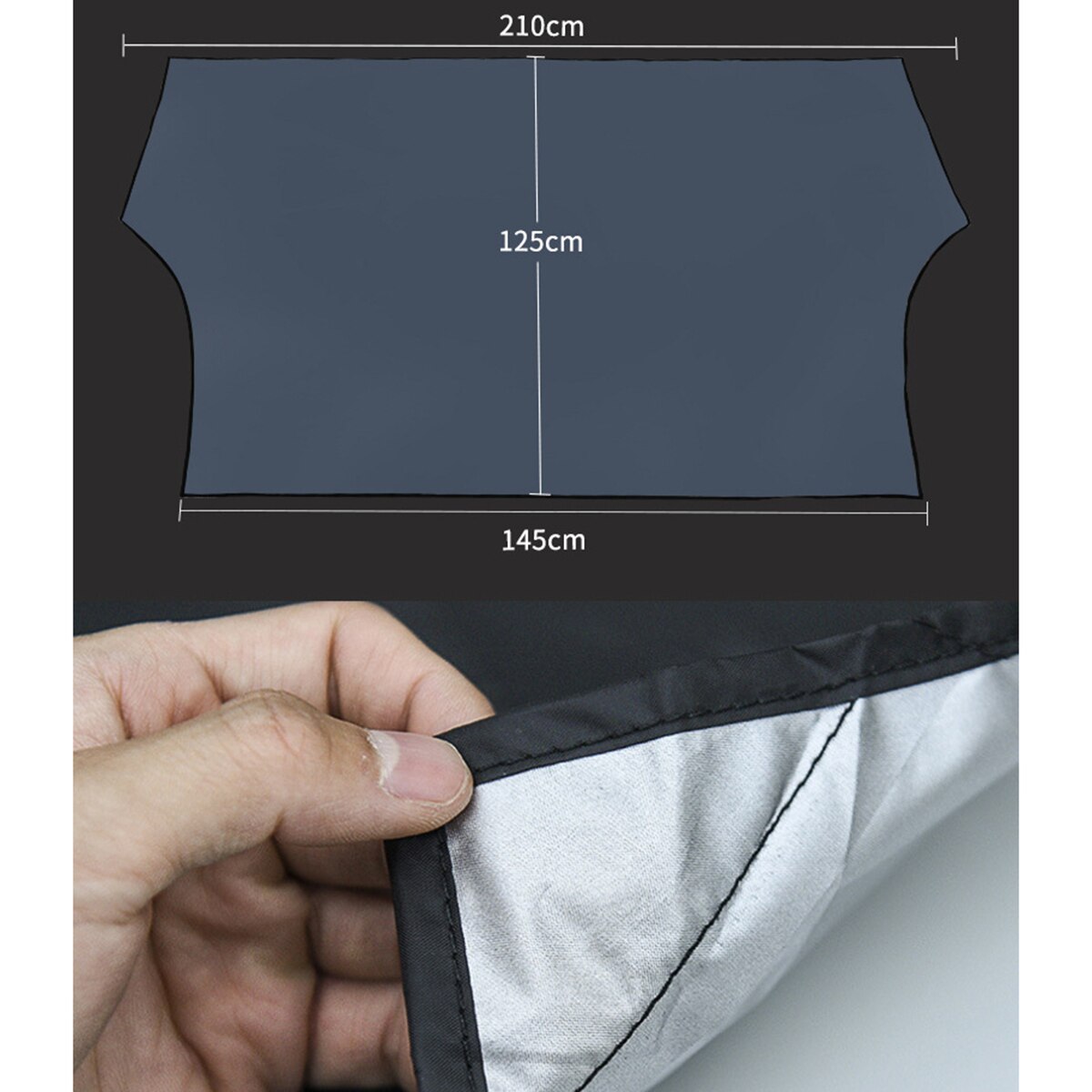 Couverture de pare-brise magnétique pour voiture, pare-soleil de fenêtre avant de voiture, protection contre le gel, pièces de rechange automobiles