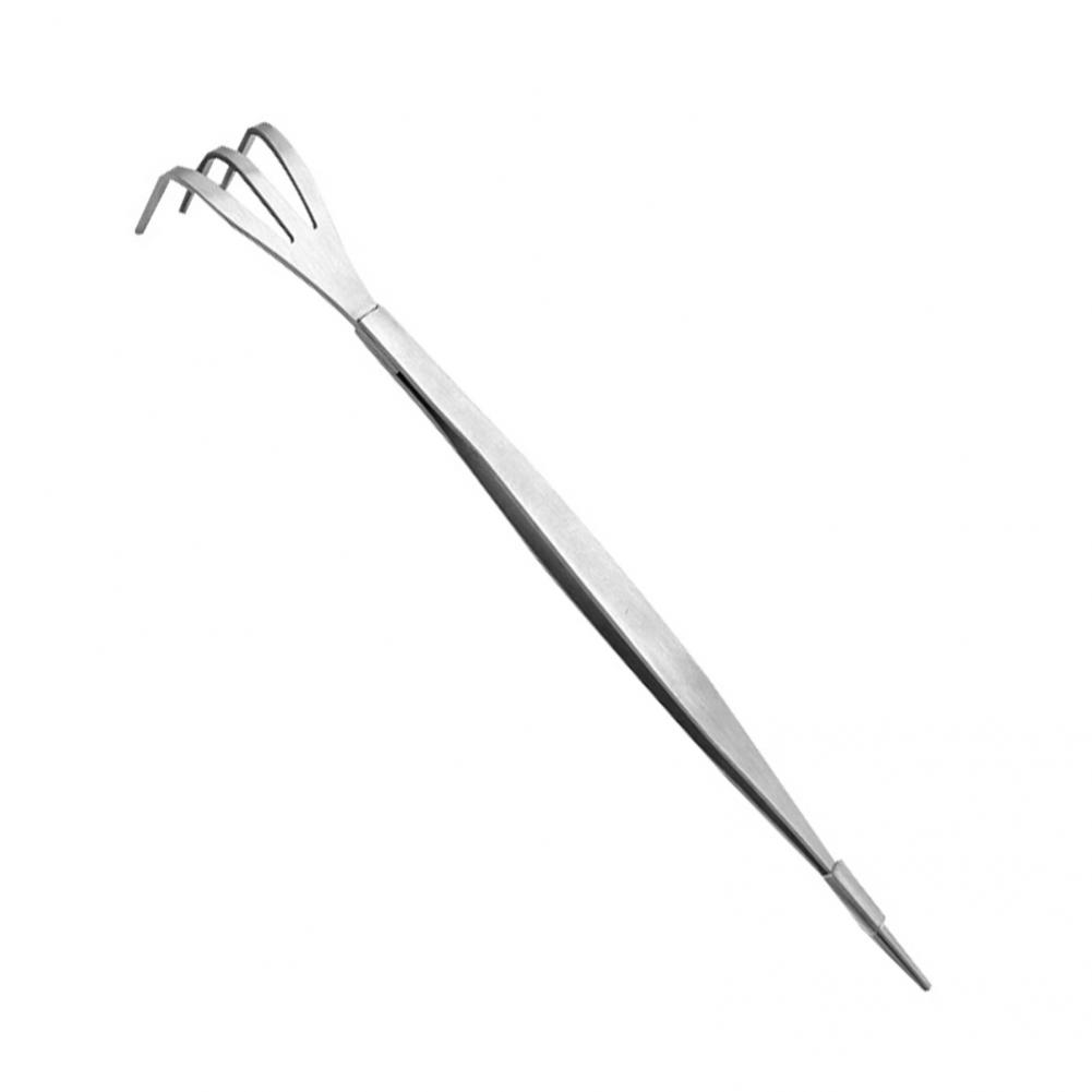 Gardening Soil Rake Great 3-Prong Loosen Soil Rake Bonsai Tree Tweezers Stainless Steel Soil Loosen Rake