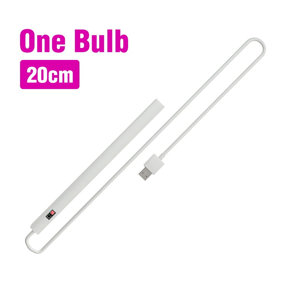 Smart Sensing Ultraviolet Sterilizer Light LED UVC Disinfect Bacterial Hand Sweep UV Germicidal Lamp 20/30/40/50cm Ozone Lamp: USB 20CM