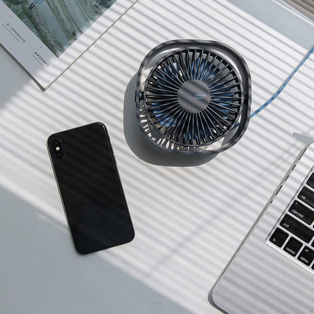 USB Desk Fan Mini Portable Electric Cooling Fan With 3 Speeds Powerful And Super Silent Fan Ideal For Office Home
