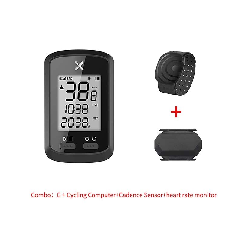 XOSS G+ Bike Computer wireless Bluetooth ANT+ GPS Cycling Computer For speed measurement navigation and data sharing LCD display