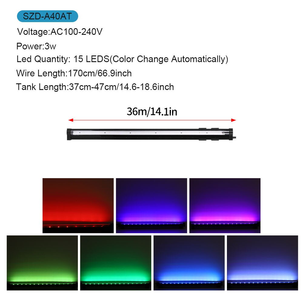 Kleurrijke Kleur Veranderende Led Aquarium Licht Duiken Licht Led Afstandsbediening Kleur Veranderende Onderwater Licht Led Aquarium: DB-50AT