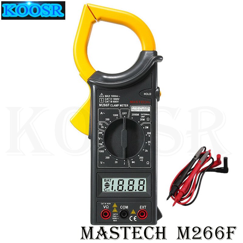 M266F Digitale Stroomtang Ampèremeter Voltmeter Ohmmeter Isolatie Tester Frequentie Test Ampere Meter Amperimetro