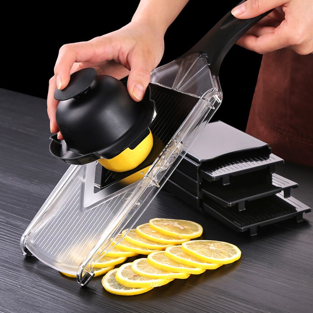 Fruit Slicer Cut Lemon and Grapefruit Orange Manual Household Fruit Slicer Stainless Steel Potato Cutting Kitchen Tools