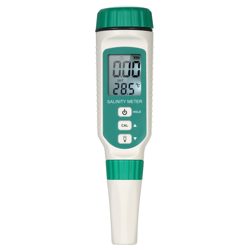 Portable Salinity Meter Handheld ATC Salinometer Halometer Salt Gauge Salty Brine Meter Seawater Salinity Refractometer Tester