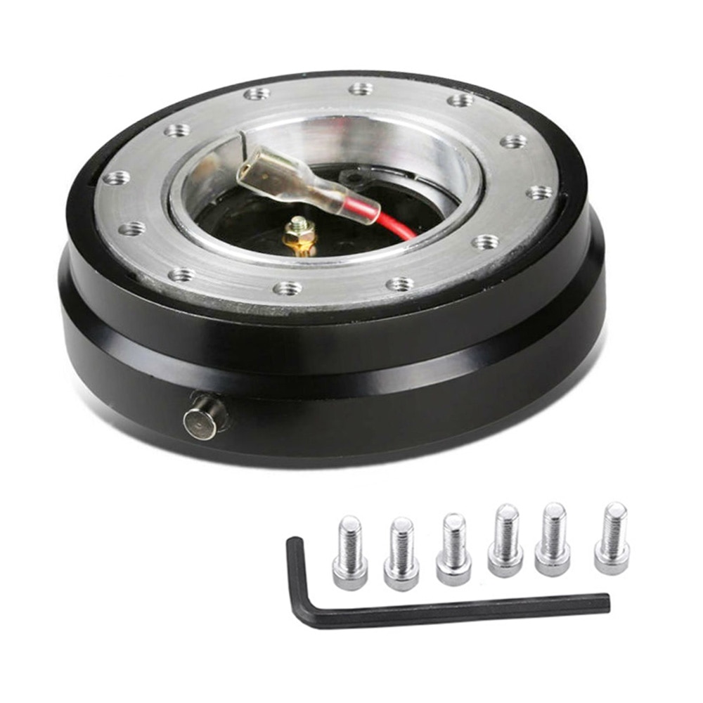 Auto Hub Adapter Universal Steering Wheel Quick Release Snap Off Black