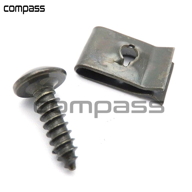 30 sett/parti motorsykkel bil scooter atv moped ebike plastdeksel metallholder selvgjengende skrue og klips  m4 m5 4.2mm 4.8mm
