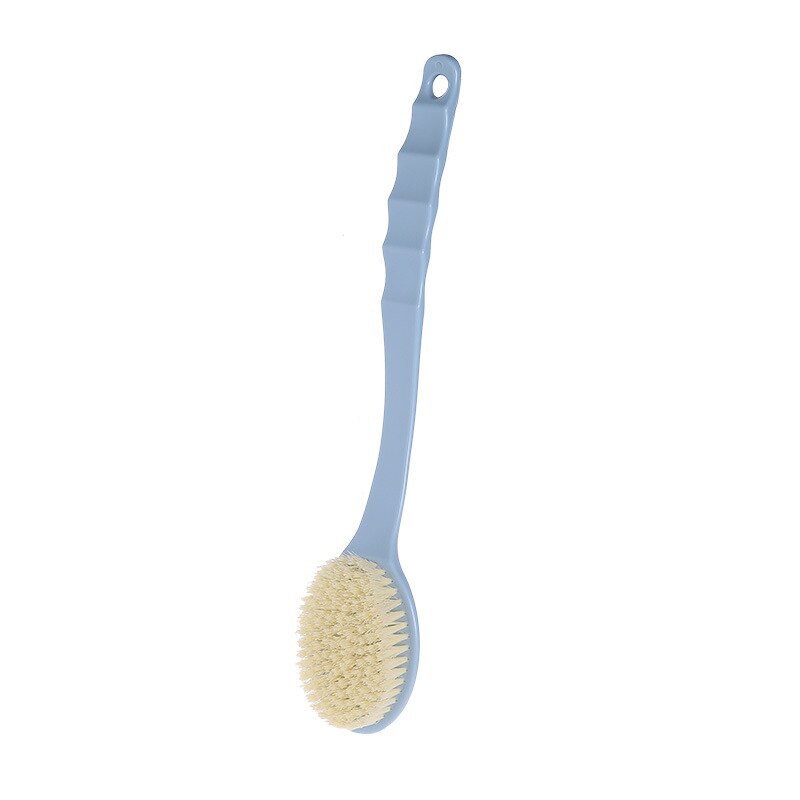 Long-handled Soft Hair Bathing Back Scrubbing Brush Scrubbing Artifact Bath Brush Scrubbing Towel Household Bathroom Supplies: Single side blue