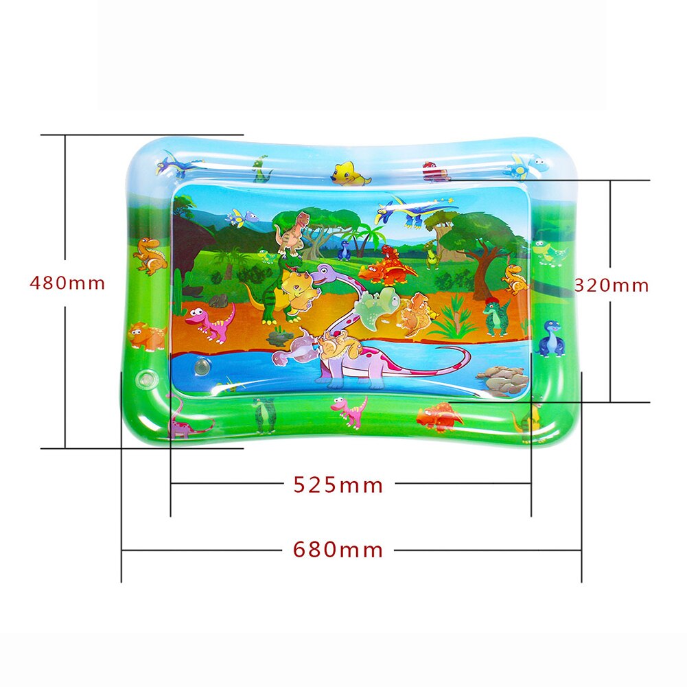 Baby Kids Play Mat Baby Opblaasbare Klopte Pad Dinosaurus Patroon Water Kussen Sport Speelgoed Spelletjes Spelen Mat Met Vriend