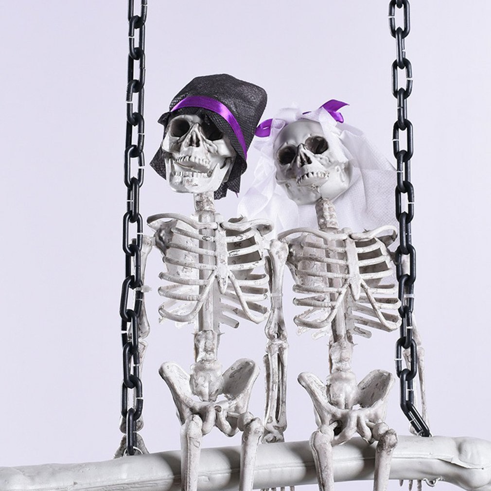 Halloween Props Skeleton Bridegroom And Bride Welcome Doorplate Pendant With Welcome Horror Decoration