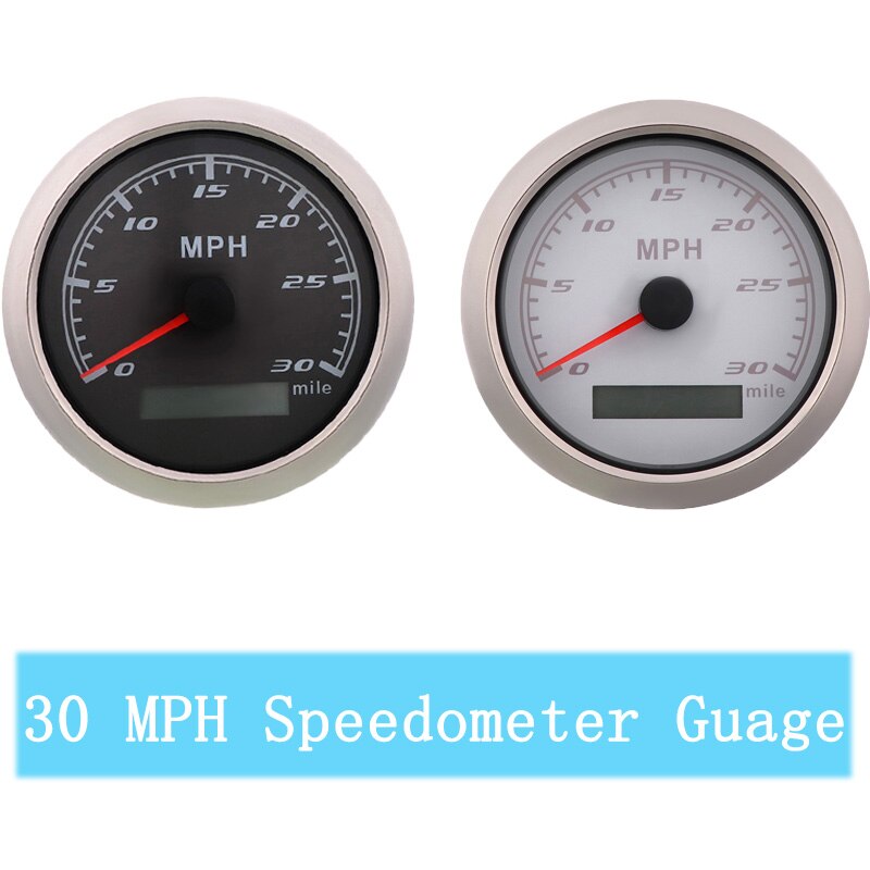 Waterdichte Auto Boot Snelheidsmeter Gauge 316 Rvs Bezel Snelheid Kilometerteller 30/60/120 Mph Zonder Gps Antenne Fit Voor 9 ~ 32V