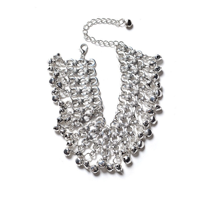 Mode Sexy Vintage Silver bells Enkelband Chain Veel Bell Kralen Enkelband Foot Sieraden Voor Vrouwen Barefoot Sandaal