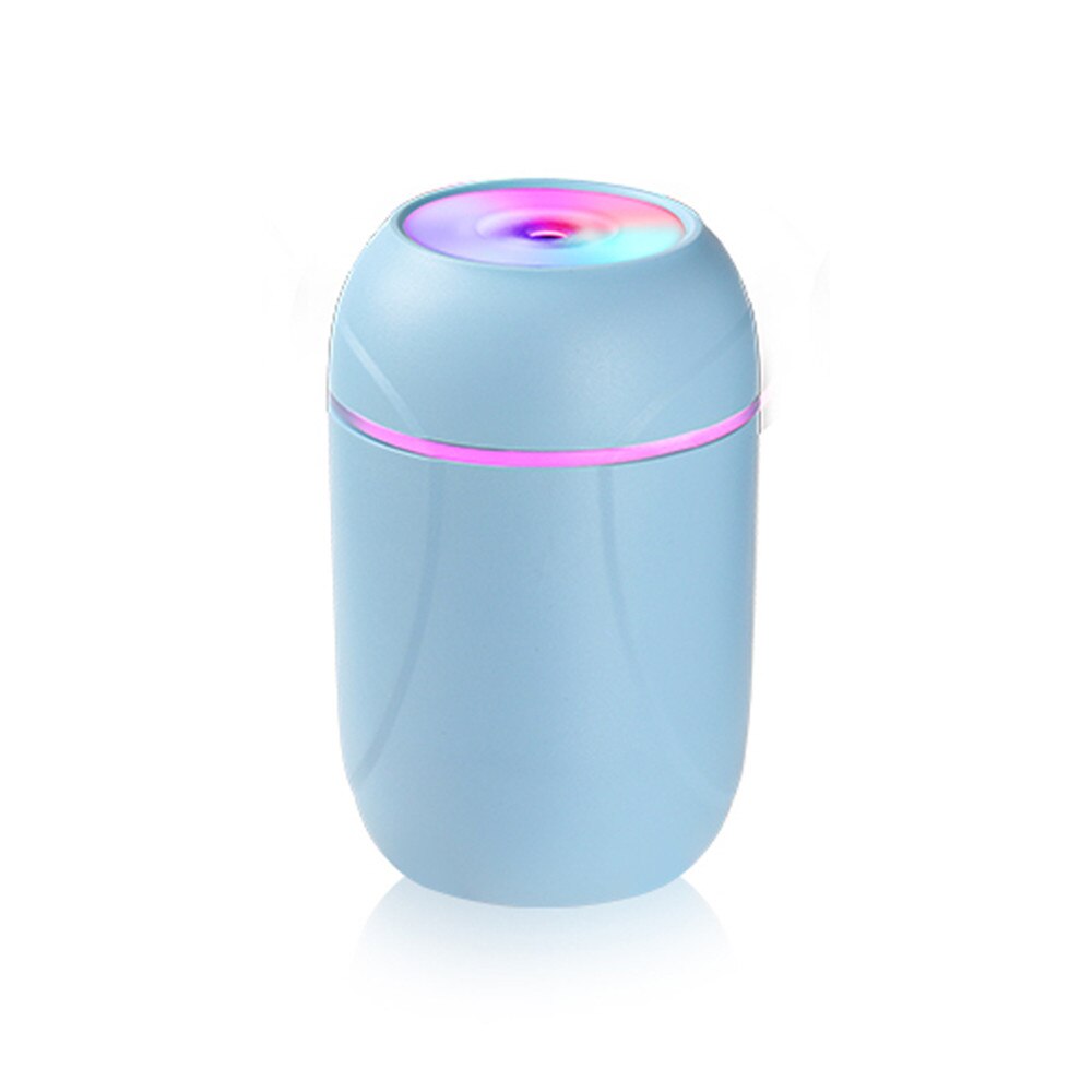 Air Humidifier 260ML Colorful Night Lights Aroma Essential Oil Diffuser Home Spa Car Office Ultrasonic USB Fogger Mist Maker: Blue