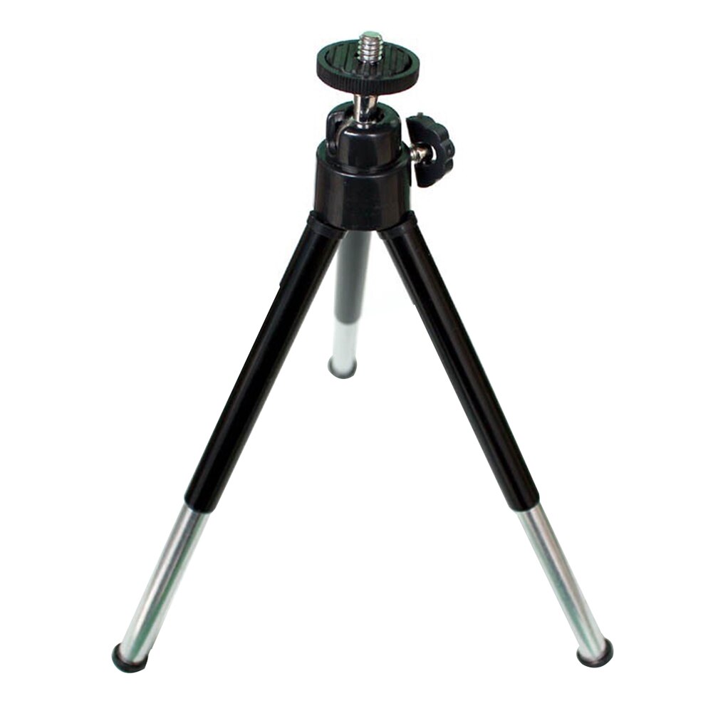 Mini Aluminum Alloy Telescopic Tripod Universal for Mobile Phone Camera Telescope Fishing Light DQ: Black