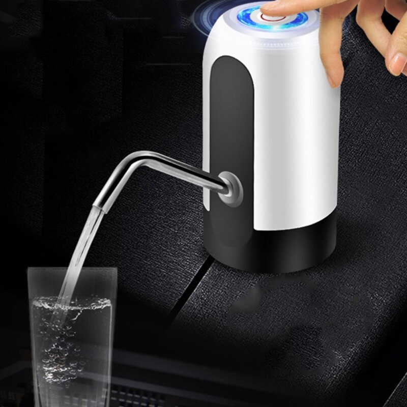 Portable Water Bottle Pump, 5 Gallon Universal Bottle Electric Water Dispenser with Switch and USB Charging