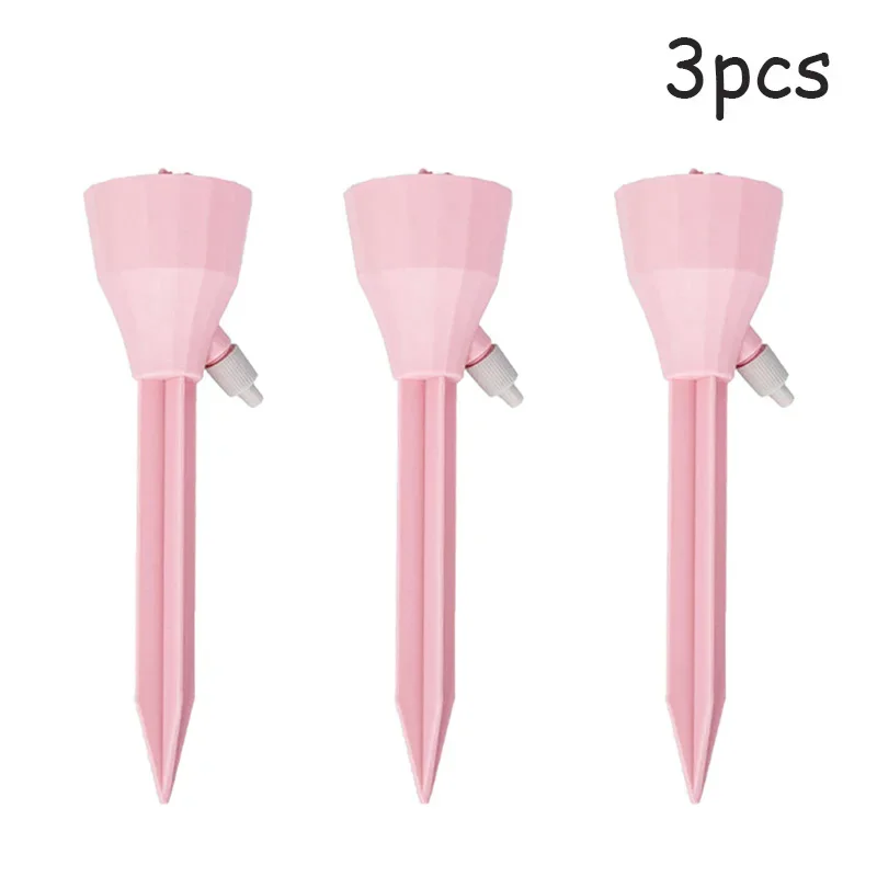 3 pezzi accessori per vasi da fiori per piante gocciolatore gadget per irrigazione automatica a goccia da giardino forniture per punte per irrigazione automatica verde/rosa/bianco: Rosso