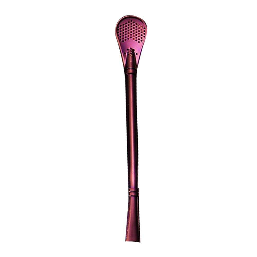 Rvs Rietje Lepel Yerba Mate Thee Filter Bombilla Kalebas Herbruikbare Thee Gereedschap Wasbare Bar Accessoires: Paars