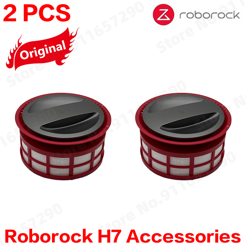Original Roborock H7 Dust Box HEPA Filter Spare Parts Mace Plus Dustbin Cyclone Assembly Module Red Accessories: Burgundy