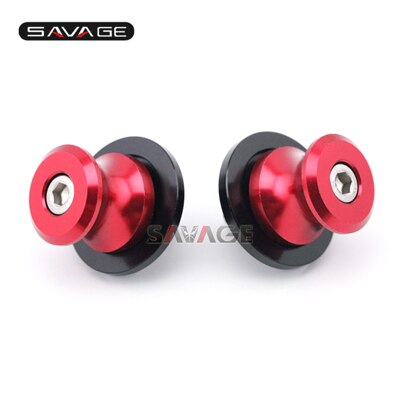 Swingarm bobines curseur pour Aprilia RSV 1000/1000R/4/4R SMV 750/1200 Tuono 1000/1000R EVT1200 SL750 vis de support M6 CNC: Red