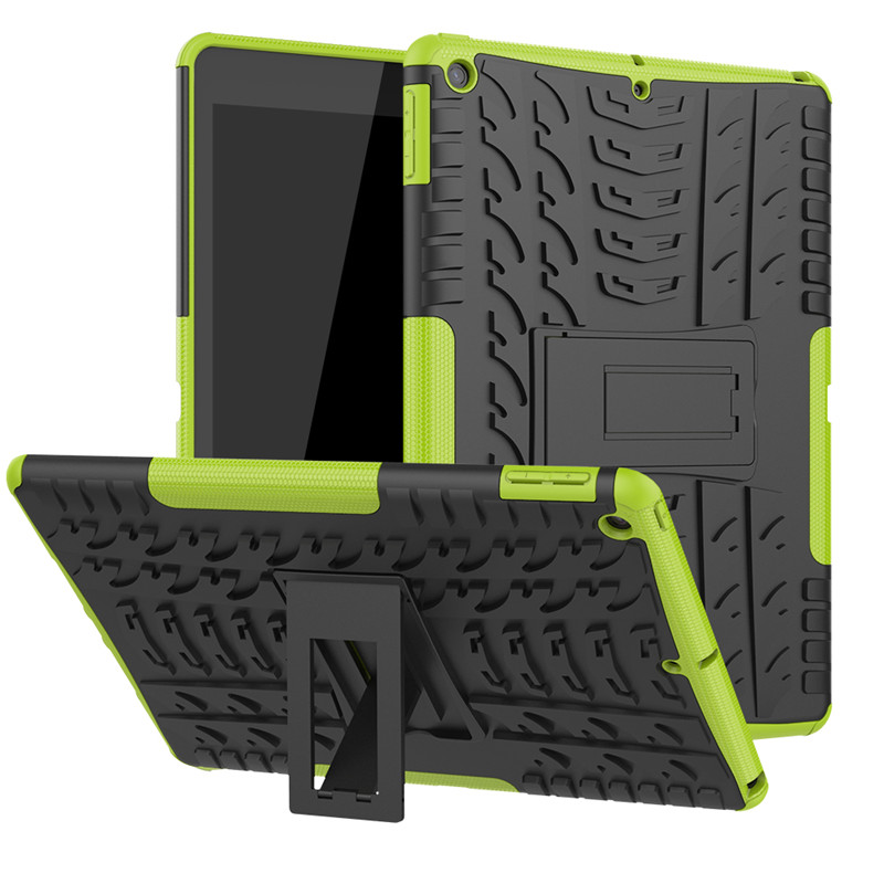 Til ipad air 1 etui, ipad 5/6th gen 9.7 tommer panseret etui, kraftigt cover til ipad 9.7, tpu+pc panseret stativ 2 tablet etui