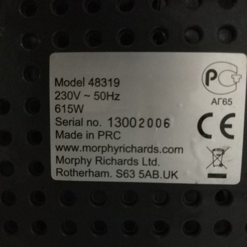 Für MORPHY RICHARDS Brotmaschine 48319/48323 Zahnriemenbaugruppe Originalzubehör