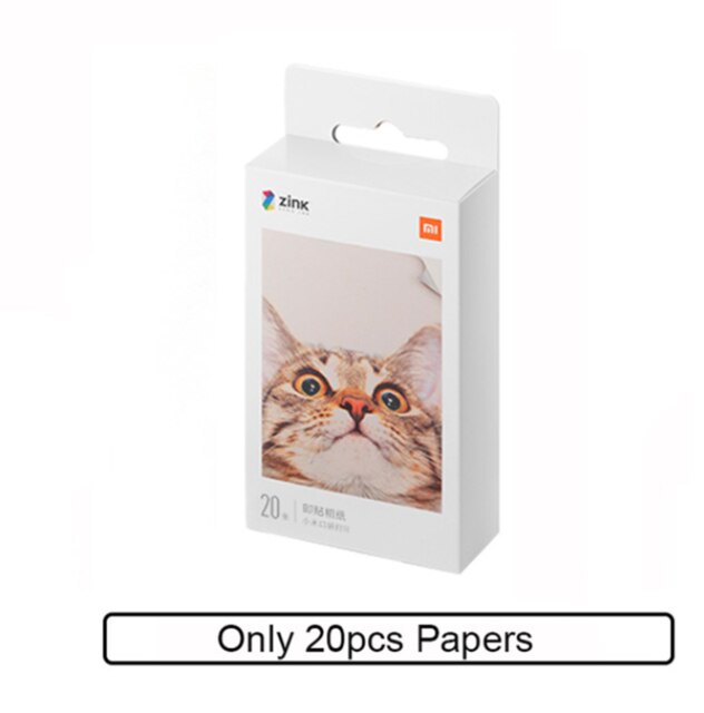 Xiaomi mijia AR Printer 300dpi Portable Photo Mini Pocket With DIY Share 500mAh picture printer pocket printer work with mijia: 20pcs print paper
