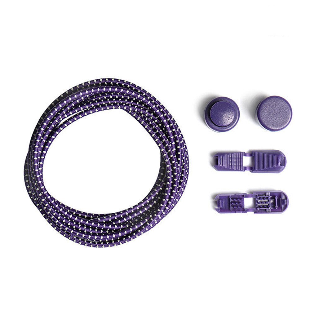 Cordones reflectantes a la para zapatillas deportivas, Cordones elásticos de 3mm,: Purple