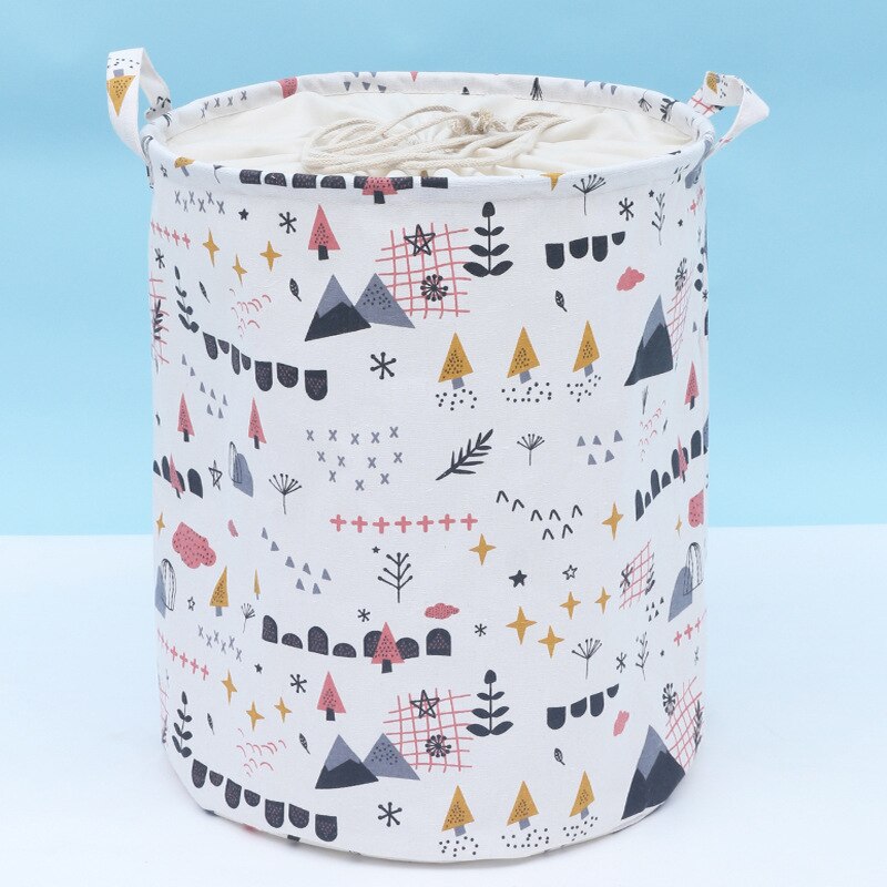 Waterproof Fabric Laundry Hamper Collapsible, Thickened Canvas Dirty Clothes Hampers for Bedroom, Kids Room Storage: N
