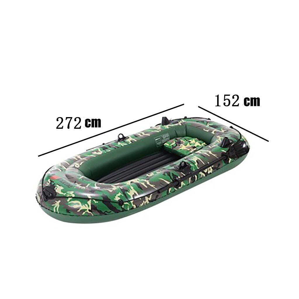 Camouflage 4-Persoon 10FT Opblaasbare Rubberboot Boot Vissen Rafting Water Sport Thicken Opblaasbare Boot Kajak Opblaasbare Boot: Default Title