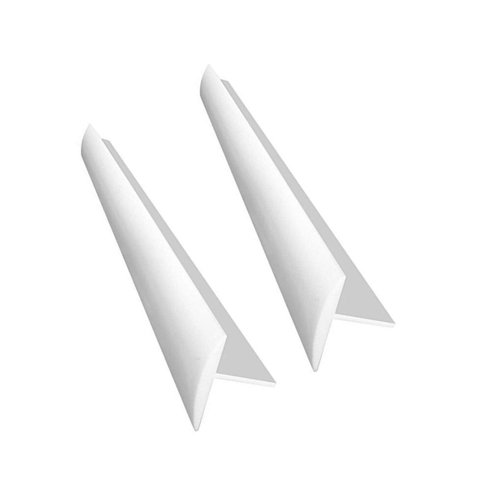 2Pcs/SetFlexible Kitchen Stove Counter Cover Silicone Rubber Heat-resistant Stove Counter Cover Kitchen Gadgets: 25inch White