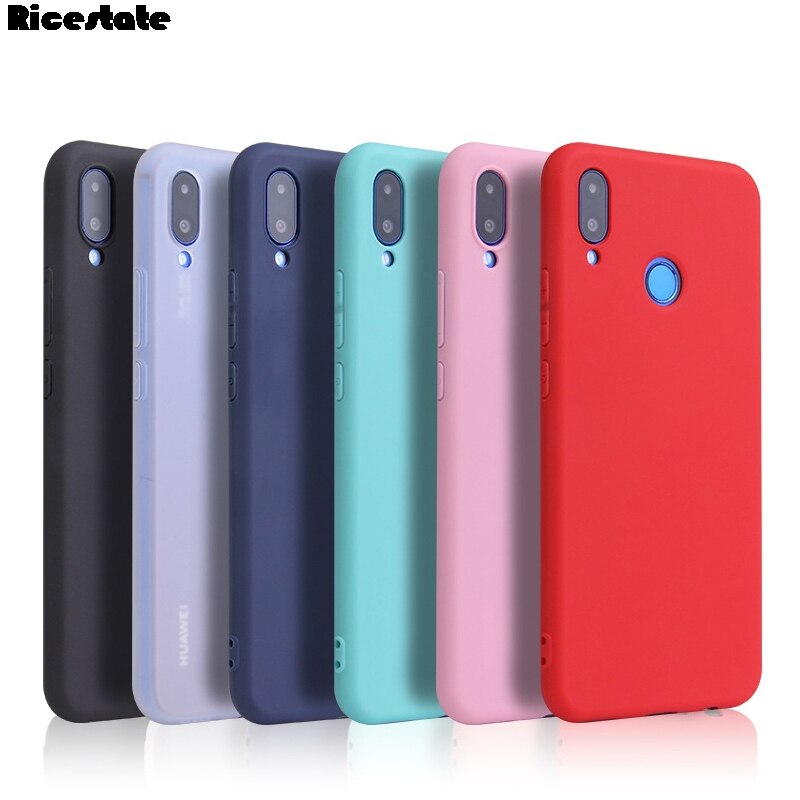 Funda de silicona blanda de TPU para Huawei Y7 , carcasa de Color caramelo para Huawei Y7