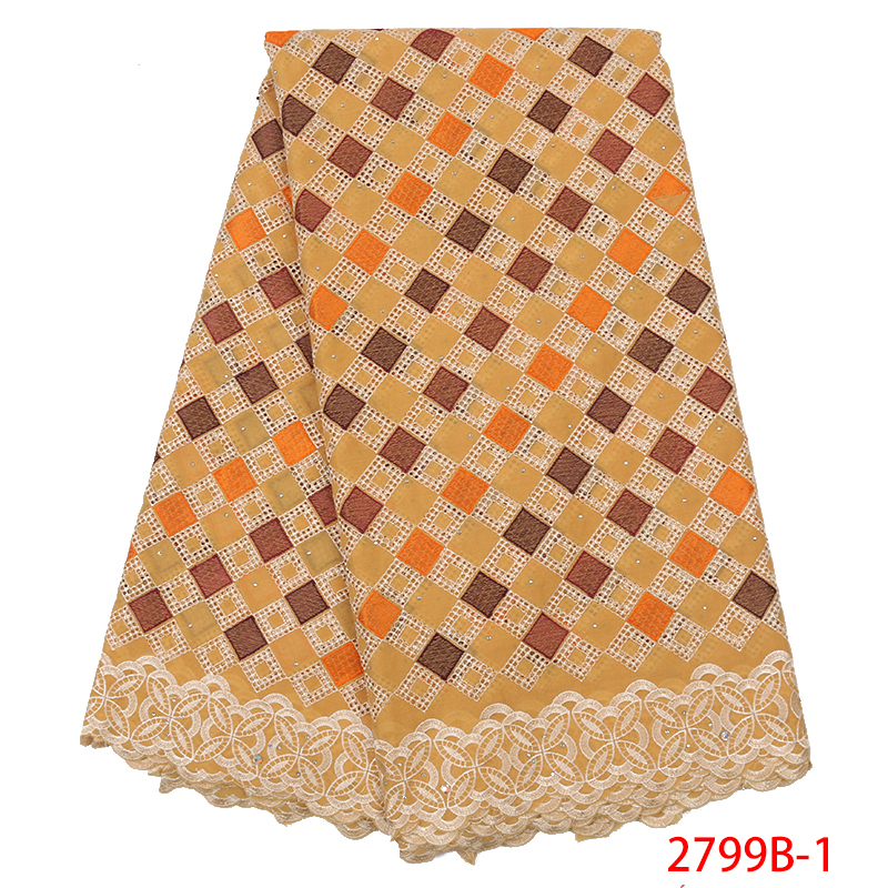 schweizer Schleier spitze schwarz Afrikanische spitze schweizer spitze baumwolle mit steinen kleider für frauen KS2799B-2