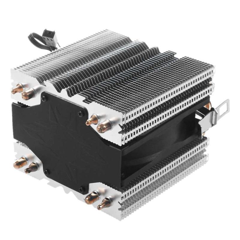 Cpu-koelerventilator 4 heatpipe-radiator blauwe led hydraulisch lager stille 3- pins cpu-koelerventilator heatsink voor intel lga 1156/1155/1150